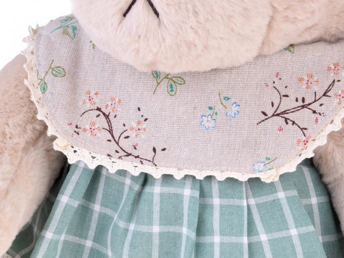 Vestido vintage con encaje y cuello floral