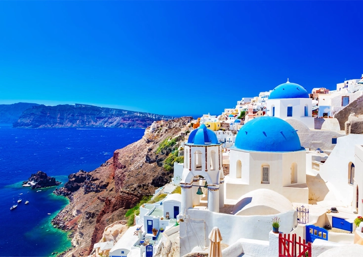 Hermosos motivos de Santorini