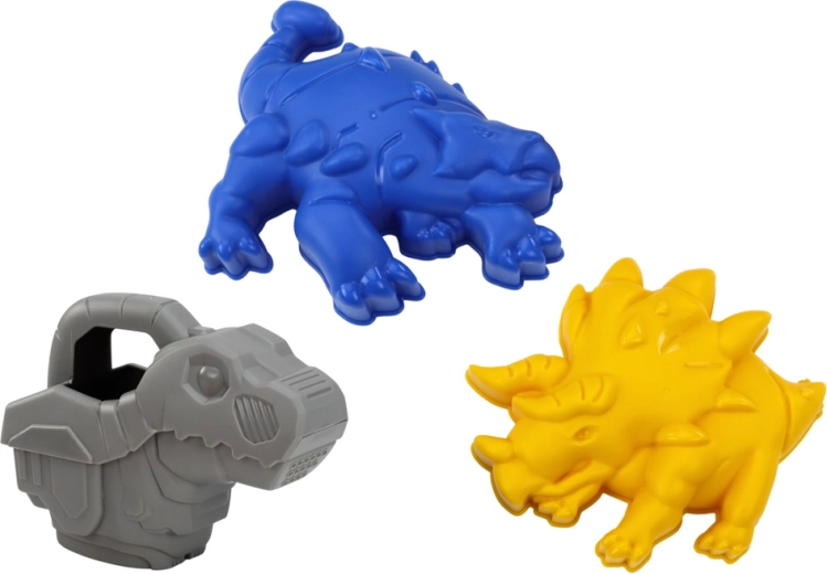 Regadera y moldes con forma de dinosaurios