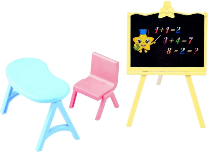 Set escolar: pizarra, mesa y sillita