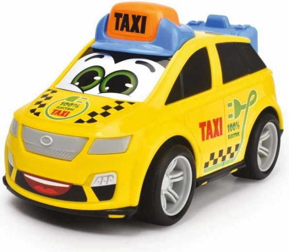 Alegre taxí amarillo