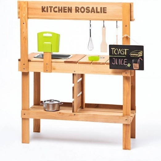 Superficie de trabajo, ganchos y estantes