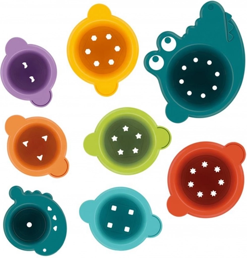 8 vasitos de colores para experimentos con agua
