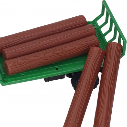 Remolque con troncos para juego creativo