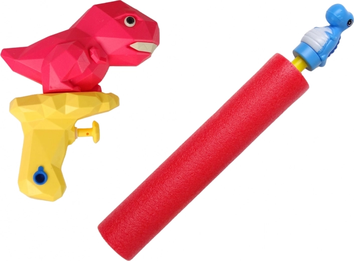 Pistolas de agua con dinosaurio y bomba de espuma