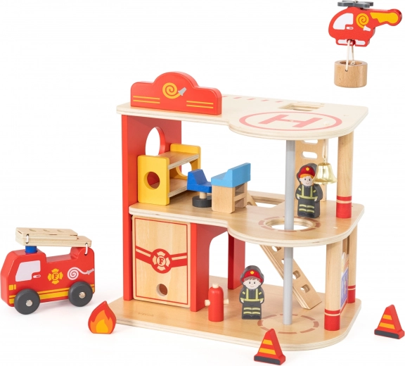 Centro de juego de tres niveles con helipuerto