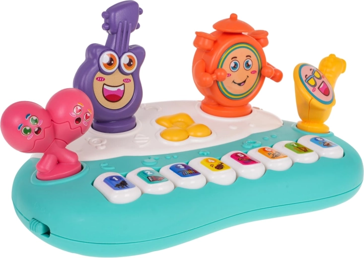 8 teclas con sonidos de instrumentos musicales