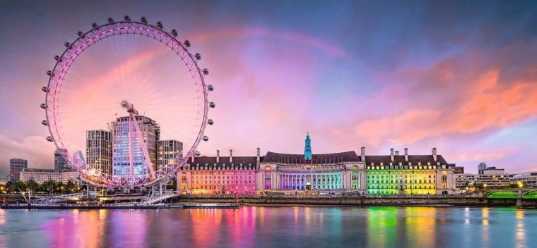 Impresionante panorama de Londres en colores vibrantes