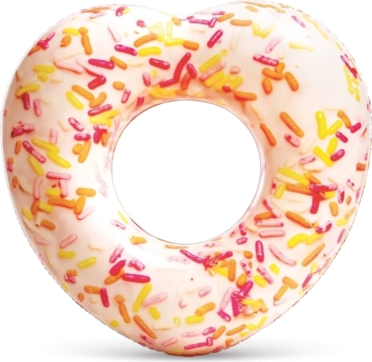 Diseño de donut juguetón en forma de corazón