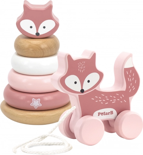 Dos en uno: torre apilable y zorro de arrastre