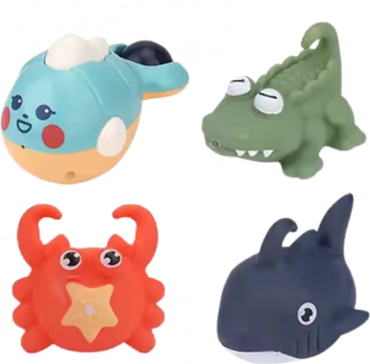 Animales marinos flotantes y que rocían agua