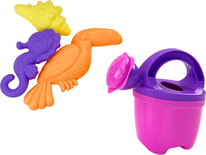 Herramientas y regadera para construir castillos con facilidad