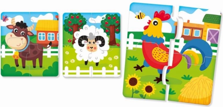 Rompecabezas simples y coloridos