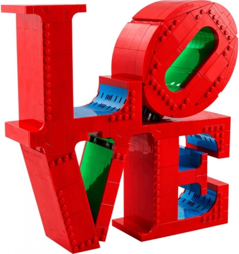 Crea el icono LOVE con LEGO
