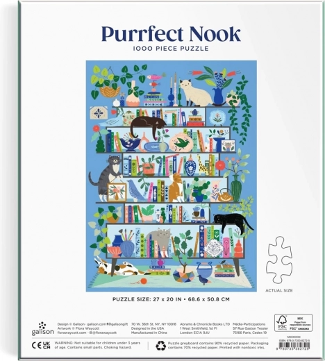 Un motivo lleno de gatos, libros y colores