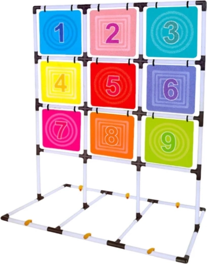 Diana de colores con 9 casillas numeradas