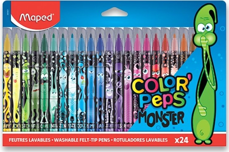 24 colores brillantes y lavables