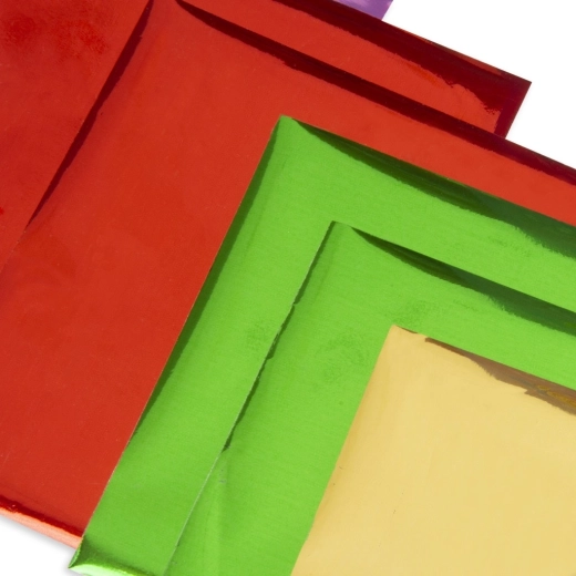 Un set abundante de láminas de colores