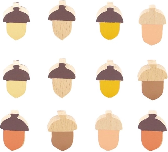 Set de 12 bellotas de colores
