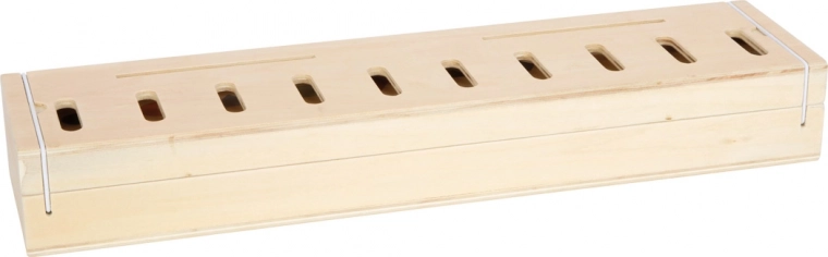 Caja clara con 10 compartimentos