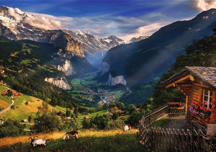 Impresionante paisaje alpino de Lauterbrunnen