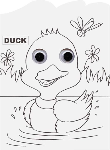 Patita junto al estanque – coloreado fácil para niños más pequeños