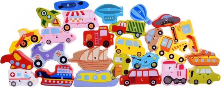 Aprender el alfabeto con vehículos favoritos