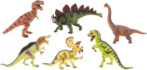 Seis dinosaurios diferentes en un solo paquete