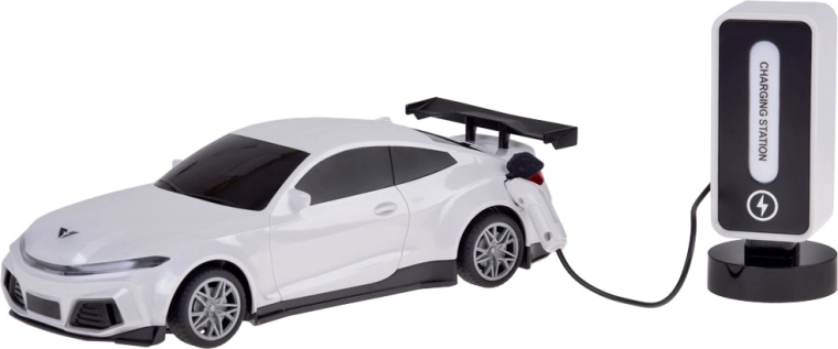 Estación de carga como en un coche eléctrico real