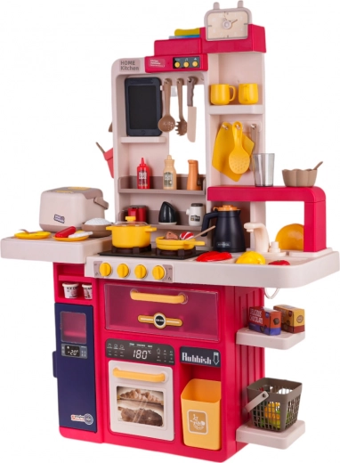 Cocina realista con luces, sonidos y vapor