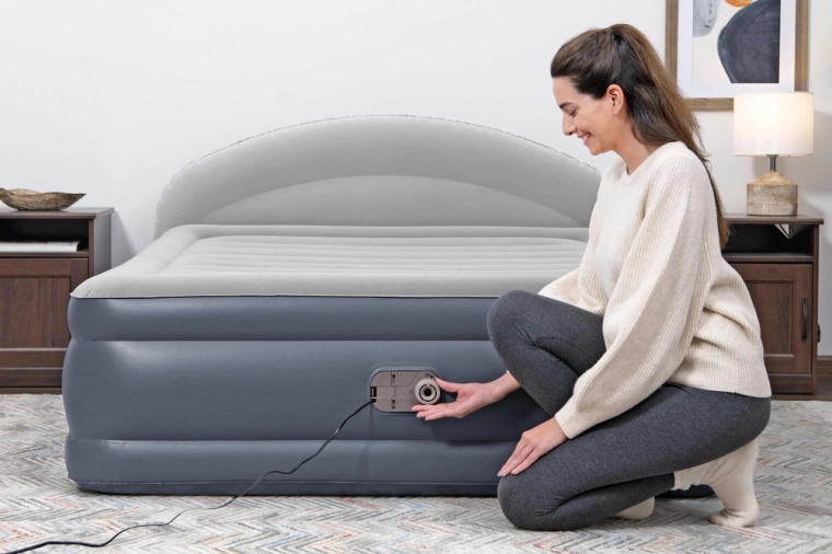 Bomba eléctrica integrada para un inflado ultrarrápido