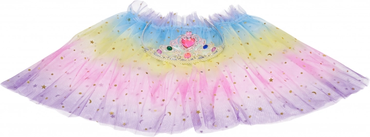 Transformación arcoíris de una pequeña princesa