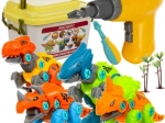 Set de dinosaurios de construcción 4 en 1 con taladro y destornillador para niños
