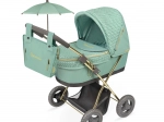 Cochecito plegable para muñecas con parasol y bolsa Capriccio 60 cm