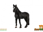 Figura de caballo negro de plástico 13 cm