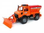 Bruder Mercedes-Benz Unimog esparcidor con pala quitanieves