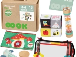 WOOPIE GREEN caja montessori XXL 6en1 juguetes sensoriales y educativos FSC para bebés 3–4 meses