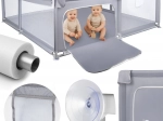 Parque infantil KIVO 180 × 200 cm gris