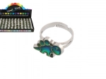 Anillo ajustable con dinosaurio que cambia de color según la temperatura – metálico - 1 unidad