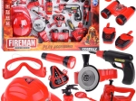 Gran set de bomberos con casco y sierra de 13 piezas