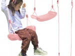 Columpio infantil de plástico para jardín y hogar – rosa