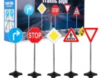 Juego de 5 señales de tráfico en soportes para pequeños conductores 3+
