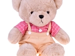 Osito de peluche Filip de 58 cm con camisa vintage rosa
