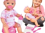 Simba New Born Baby muñeca funcional de 43 cm con orinal y accesorios