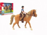 Caballo de plástico con jinete – set de equitación para niños 15 cm