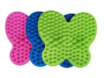 Esterilla de masaje reflexológico para pies de plástico 36 × 38 cm, 3 colores