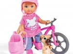 Muñeca Evi con bicicleta y perrito