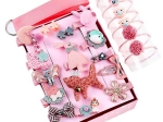 Impresionante set de gomas y horquillas para niñas, juego de 24 piezas