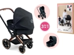 Cochecito para muñecas CYBEX Black 3 en 1 (36–52 cm)