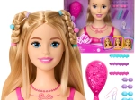 Cabeza de Barbie para peinar y estilizar con accesorios, 20 piezas